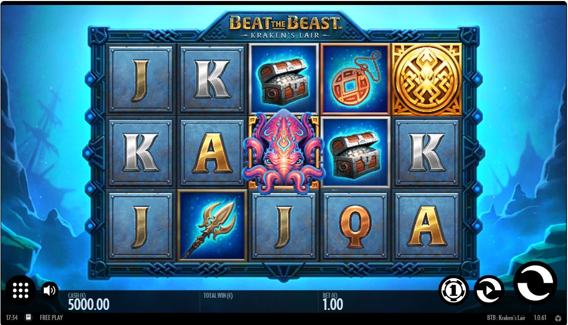 Beat the Beast Krakenâ€™s Lair Slot Machine Reels